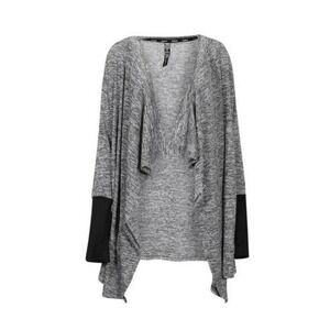 RBX Hacci Fly Away Cardigan Sweater Space Dye Gray Black Long Sleeve Open Front